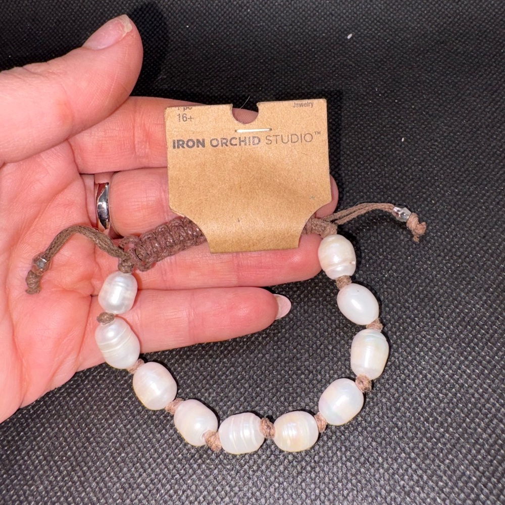 Iron Orchid Studio White Pearl Bracelet